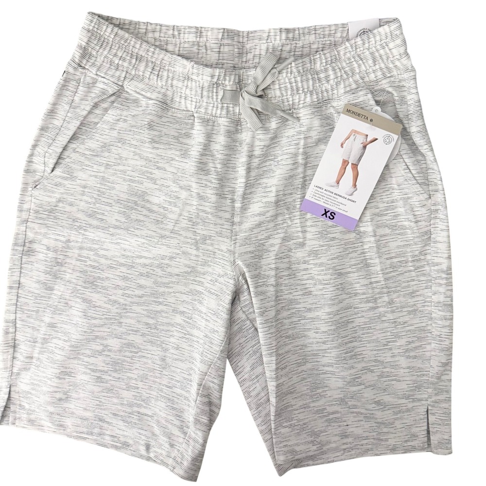 Mondetta Active Bermuda Shorts Women XS Gray Space NWT Dye Athletic Loungewear - Picture 4 of 14